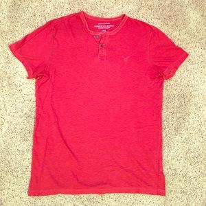 American Eagle Men's athletic short sleeve henley