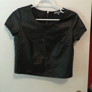 Faux Leather Crop Top