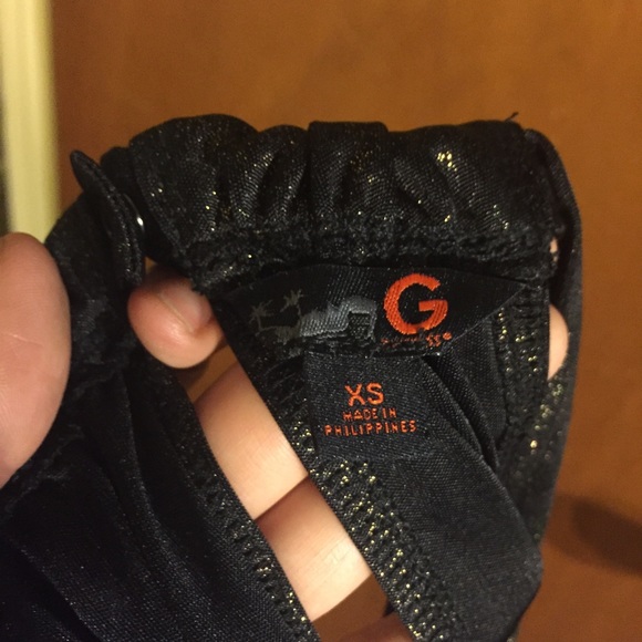 Gold Sparkle Evening Top From G By Guess Fits XS, S, M - Picture 8 of 8