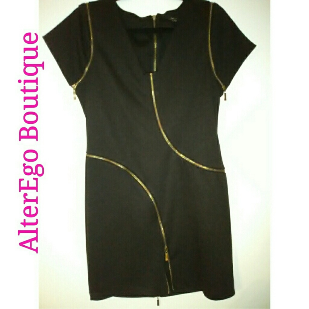 Alter Ego Boutique Zippered Mini Dress