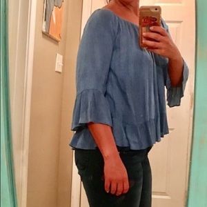 Light blue crop top!