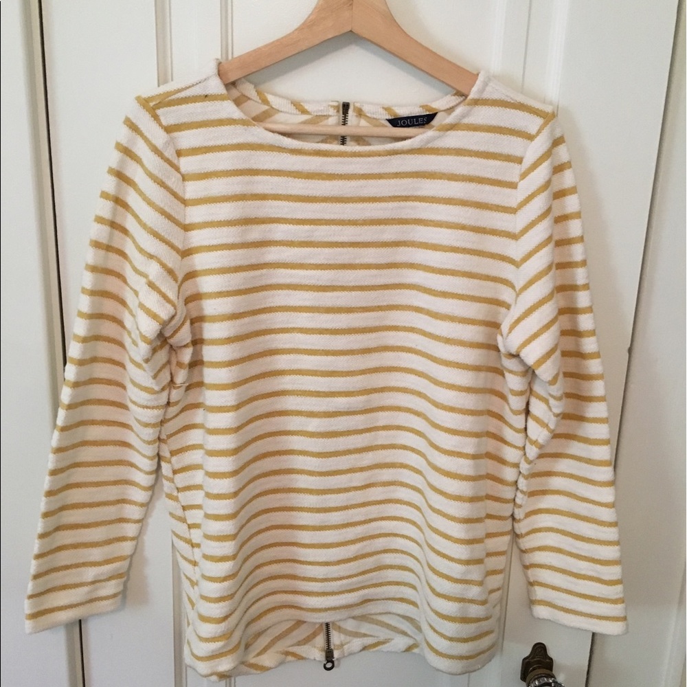 Joules Yellow Striped Tee 🍋