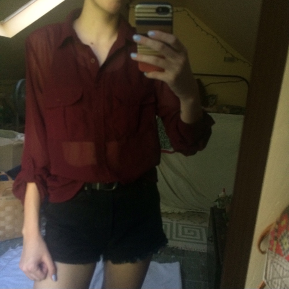 Sheer Button Up