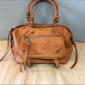 Joelle Hawkens Caramel Leather Satchel by Treesje
