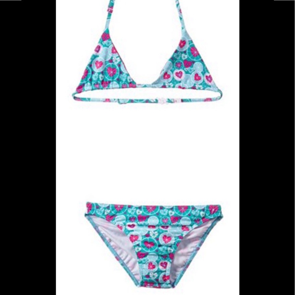 Reversible neon girl bikini