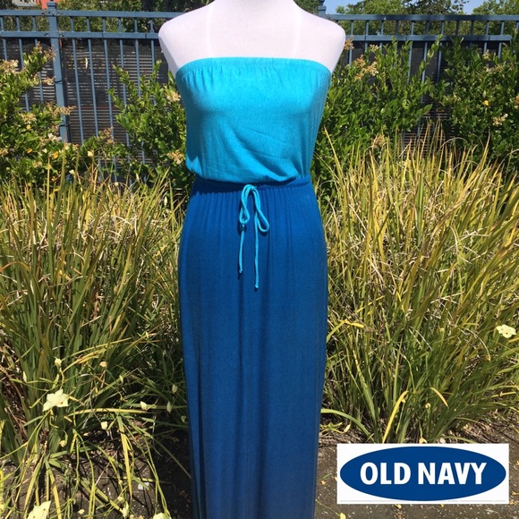 old navy strapless maxi dress