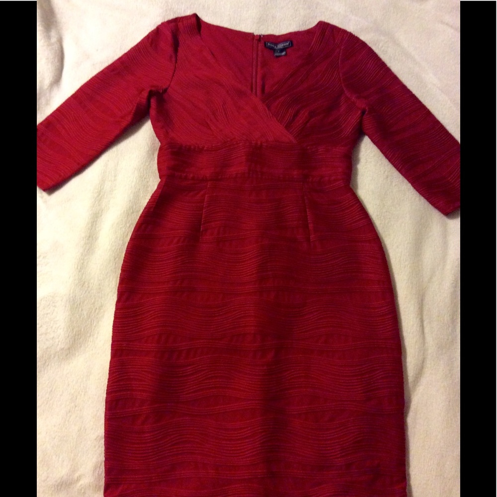 Jessica Howard red textured dress. Size 8