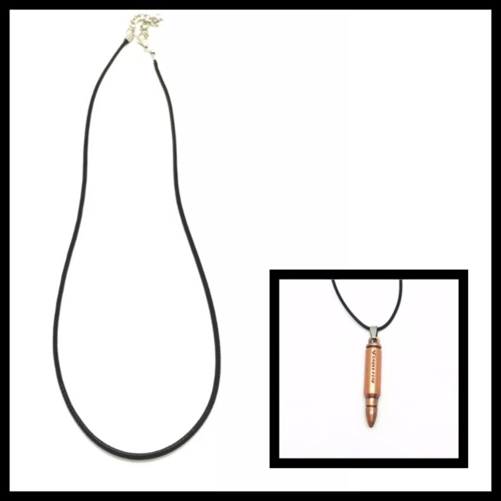 Unisex Bullet Necklace - Picture 2 of 4