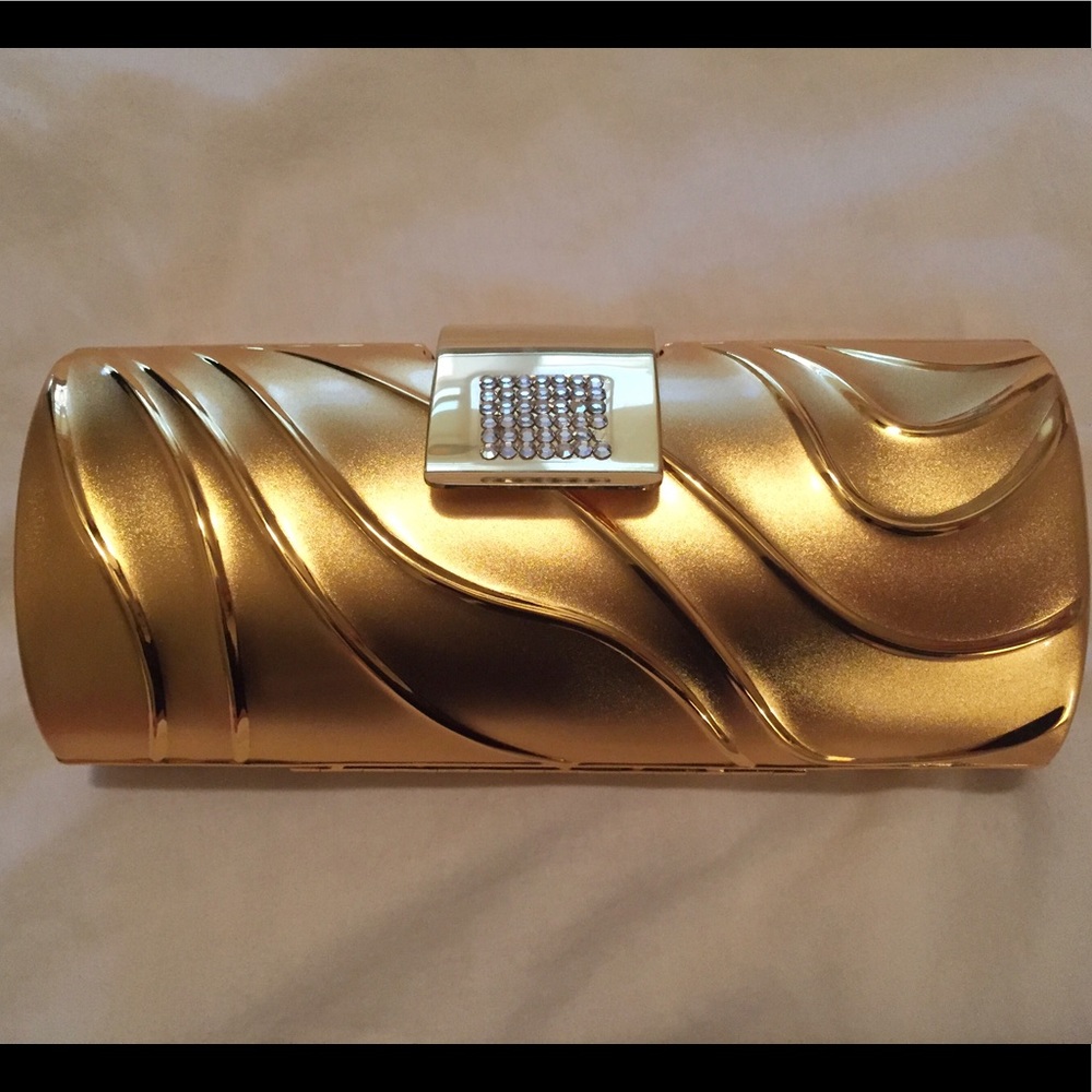 Gold clutch purse