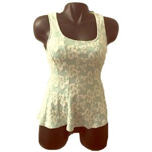 PAPAYA FLORAL LACE PRINT BLOUSE