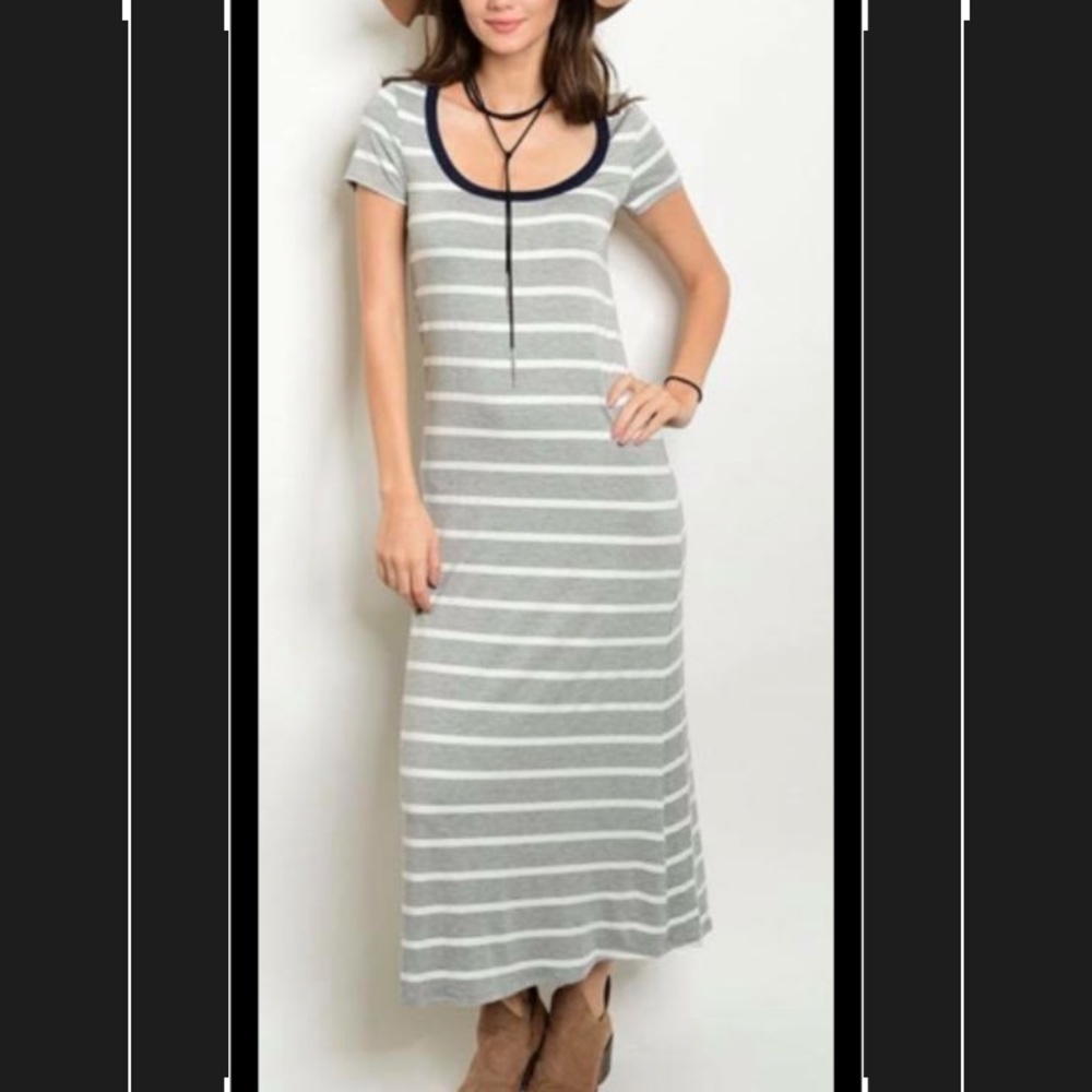 Grey stripe maxi