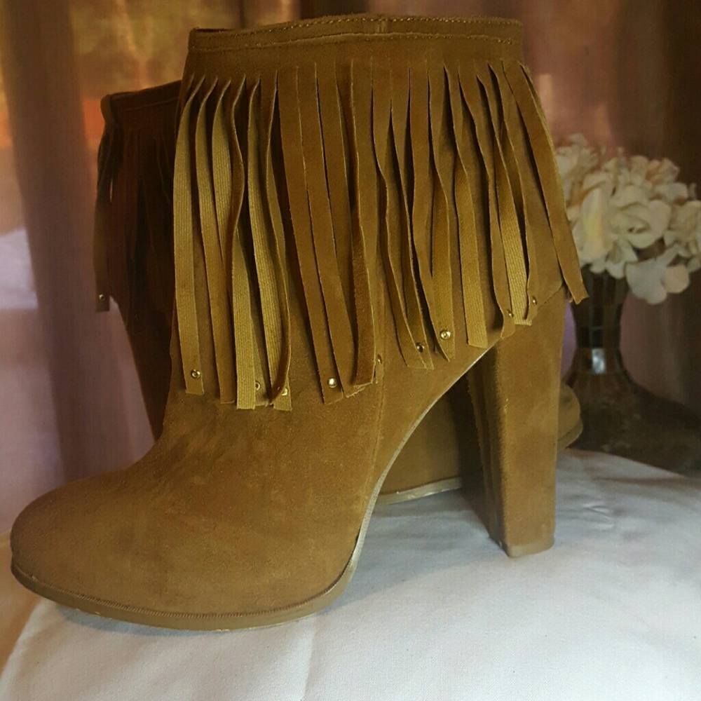 Forever 21 Brown Fringe Ankle boots