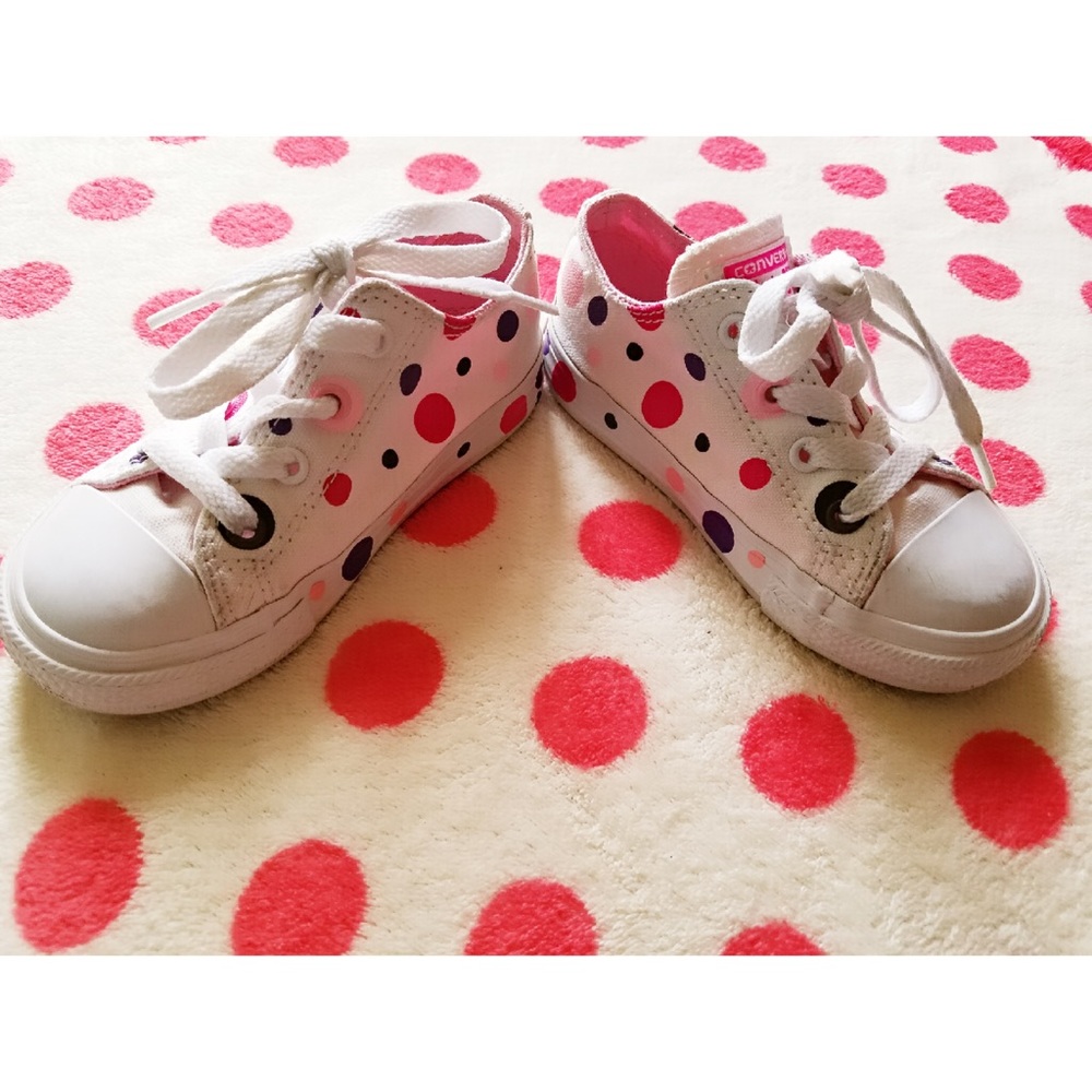 Polka Dot All Star Girls Converse