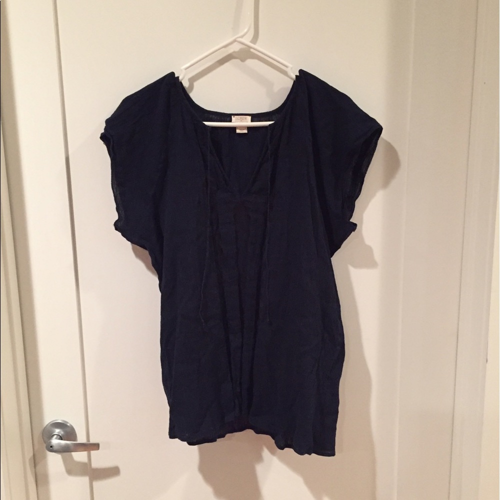 🍂🍁Fall sale! Gauzy navy tunic by J. Crew