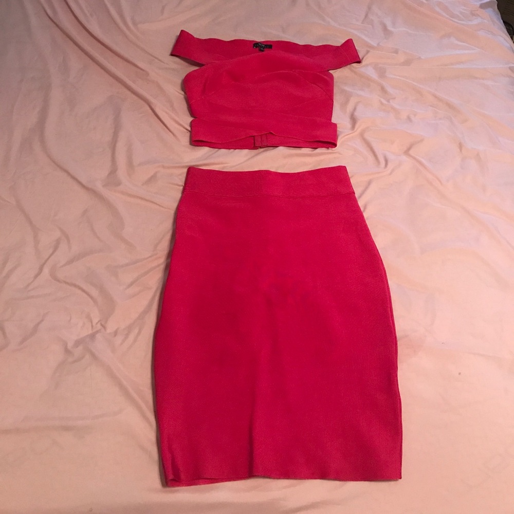 2 piece bandage skirt set