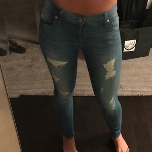 7 for all mankind destroyed jeans, size 24