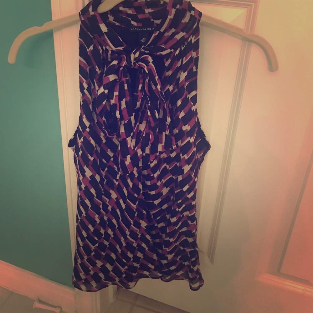 XS Banana Republic tie front top