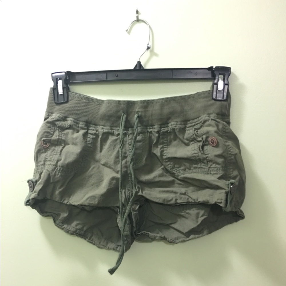 Olive colored shorts