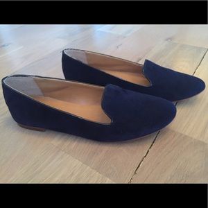 J. Crew Navy Addie Suade Loafers