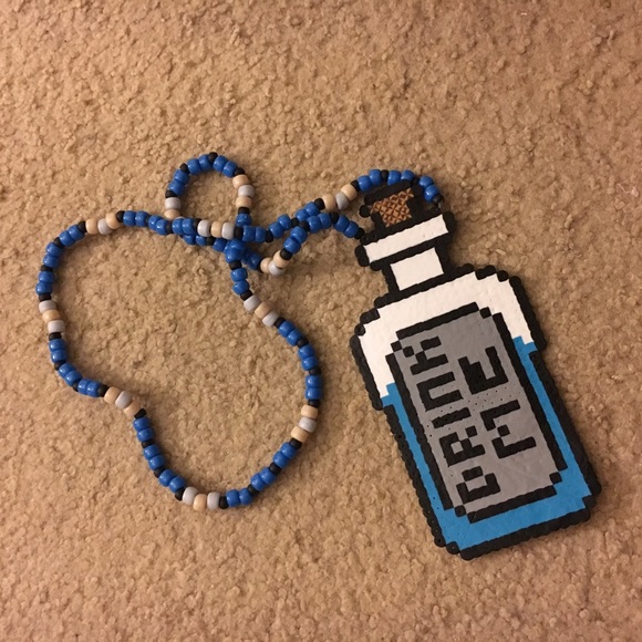 Other - Drink Me perler beads necklace