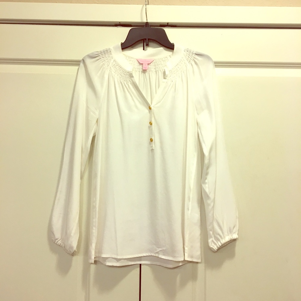 Lilly Pulitzer Resort White Elsa Top.