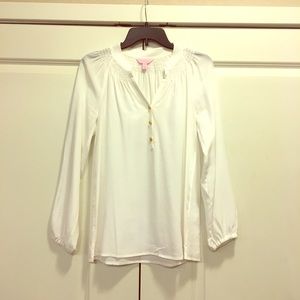 Lilly Pulitzer Resort White Elsa Top.