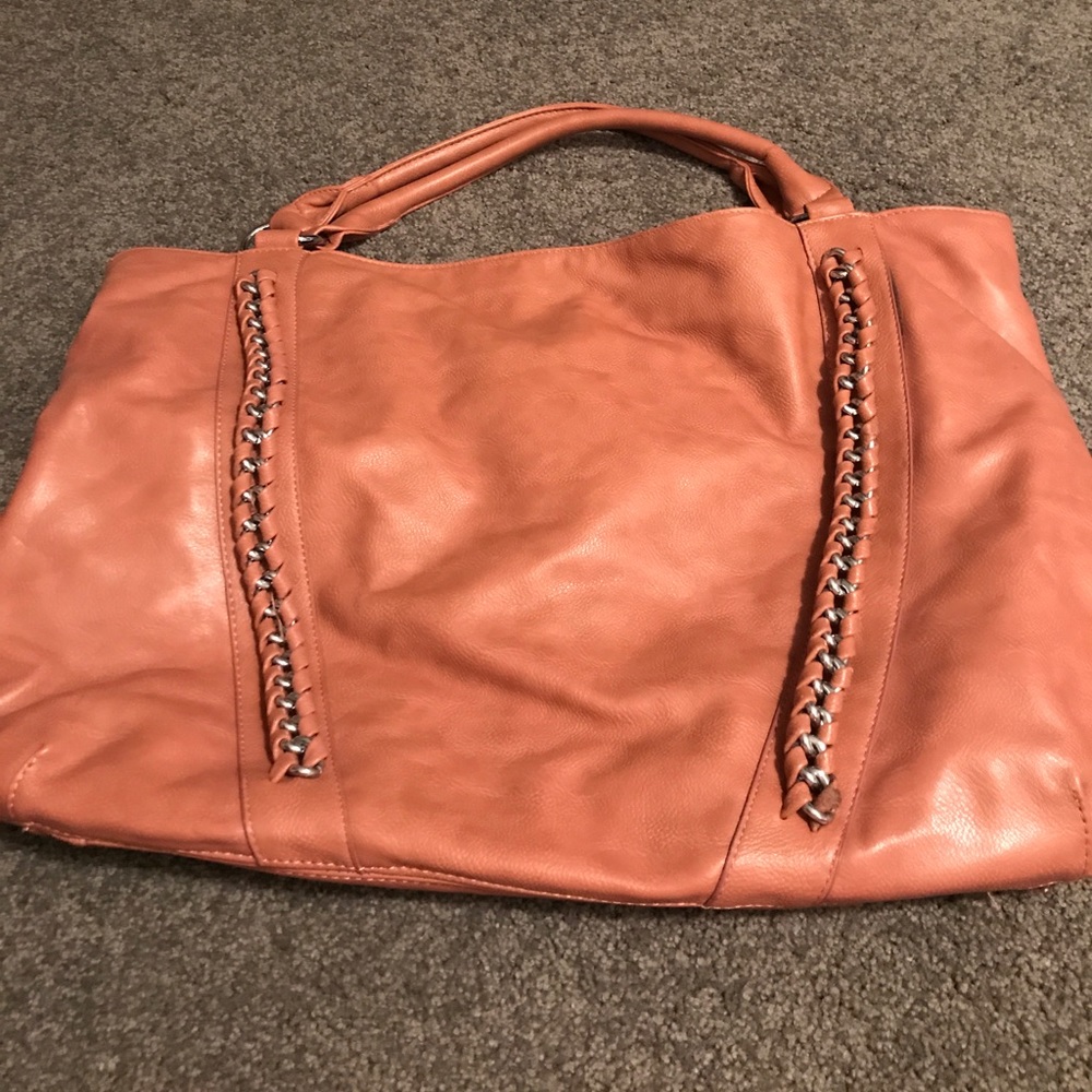 Salmon colored purse