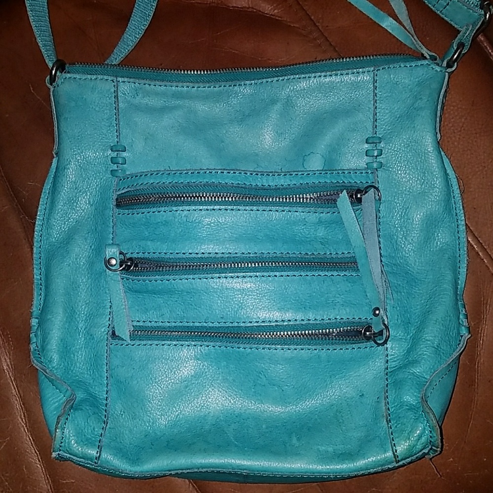 Teal lucky Brand purse.