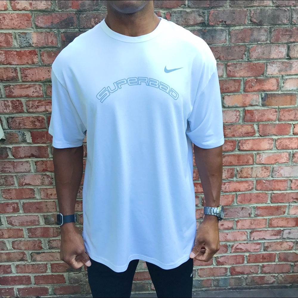 White Nike Pro "Super bad" Shirt