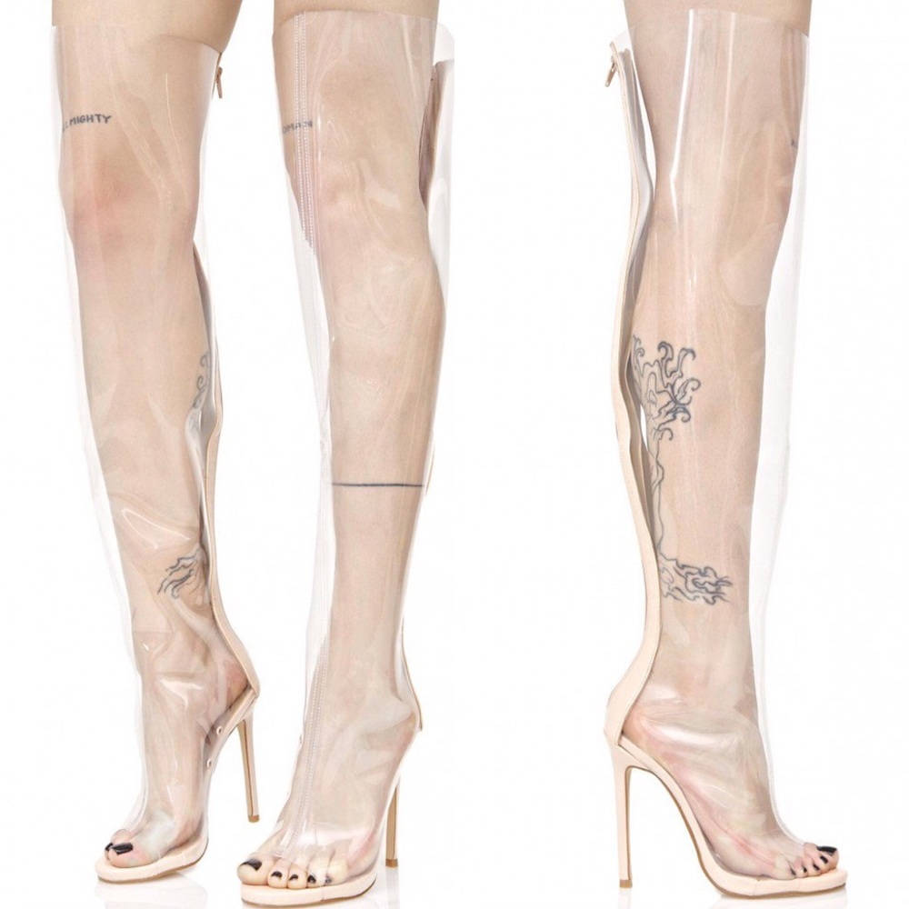 Clear thigh high