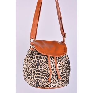 Leopard print cross body bag