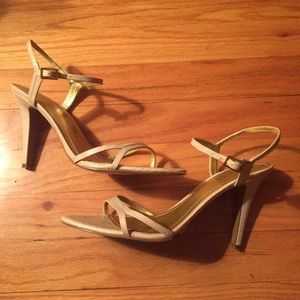 Ralph Lauren Nude ankle strap heels