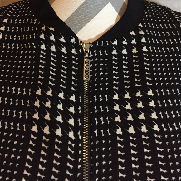 BCBG Sheer Sleeve Bomber Jacket - Picture 7 of 8