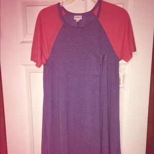 NWT Lularoe Red/blue Carly Small