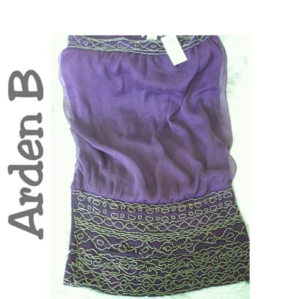 Arden B Strapless Beaded Top