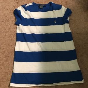 Blue and White striped Ralph Lauren Tshirt
