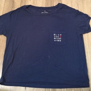 ON HOLD Blue AE Soft and Sexy Pocket Tee