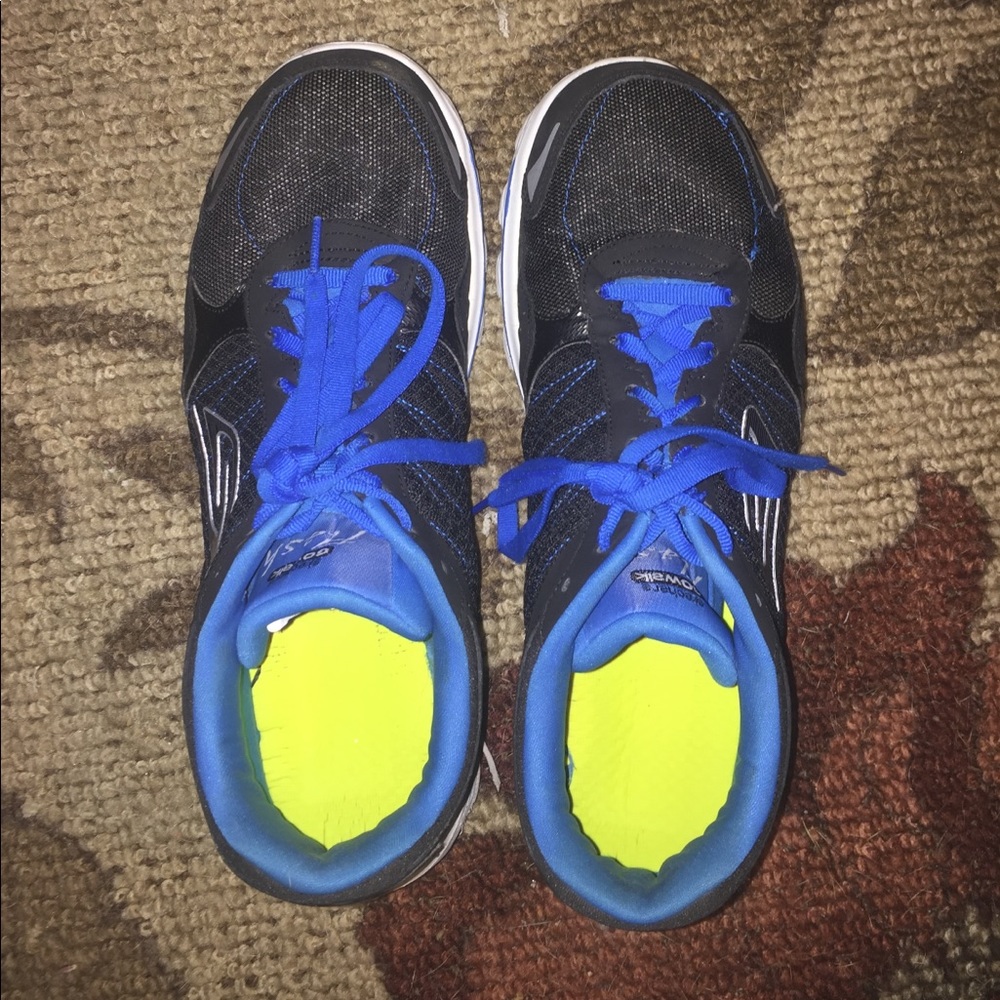 Blue and black size 9 sketchers