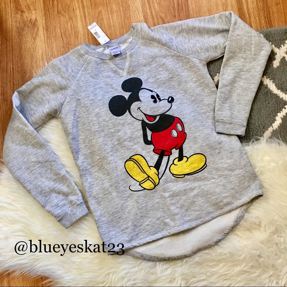 NWT Disney Mickey Gray Sweatshirt