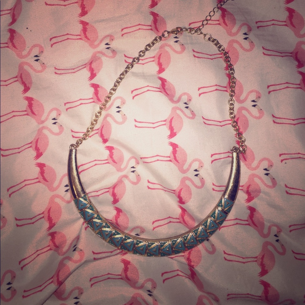 Metal Gold necklace, tribal / egyptian