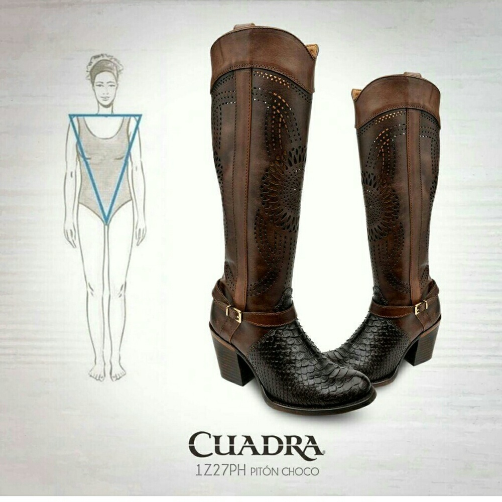 Cuadra Beautiful Real Python and Leather Boots