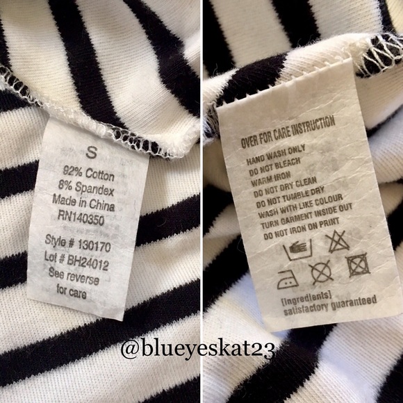 Black/White Striped Skater Dress w/Mock Turtleneck - Picture 5 of 6