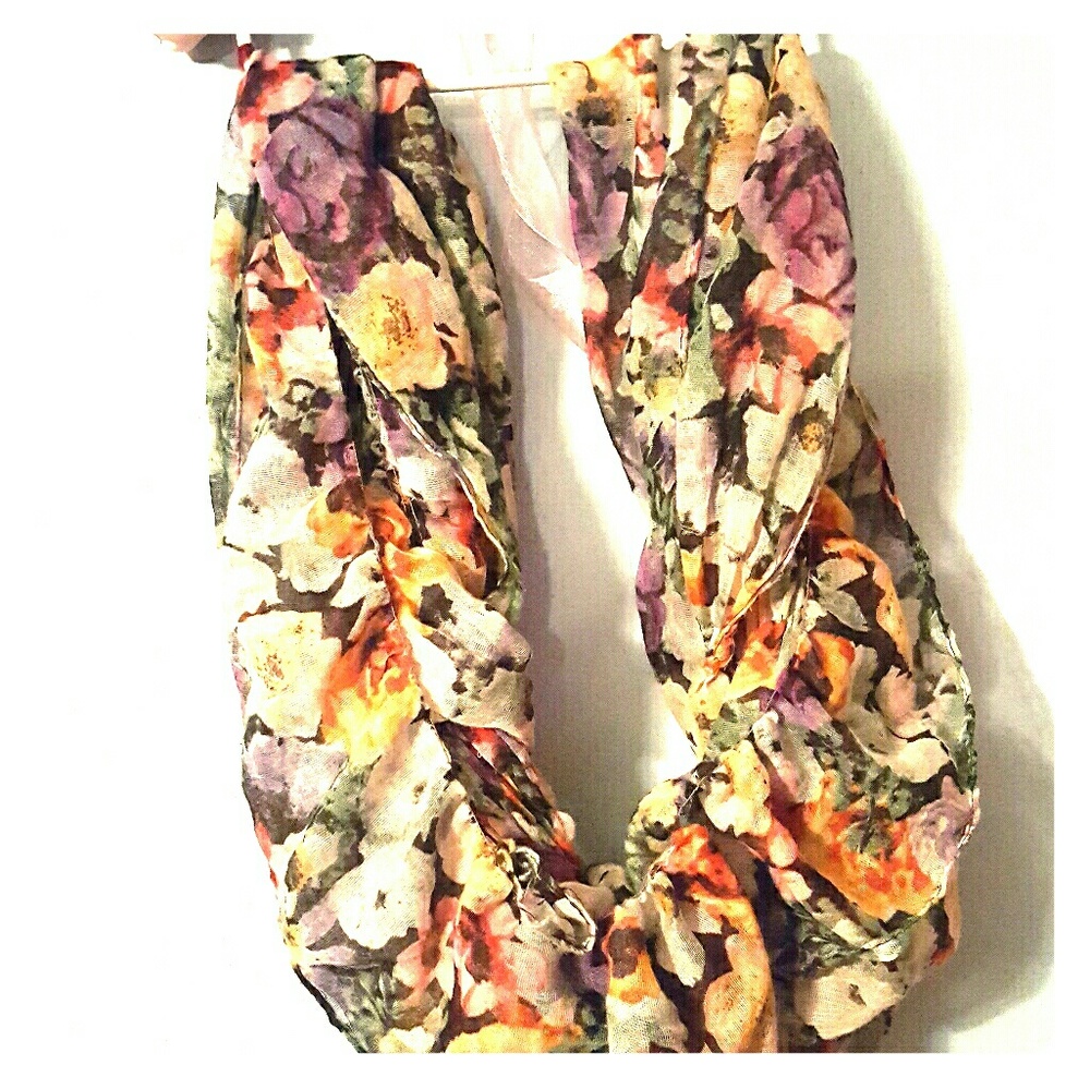 Floral infinity scarf
