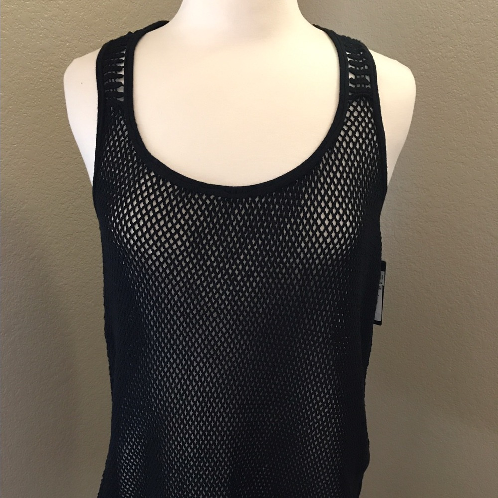 Guess black mesh tank