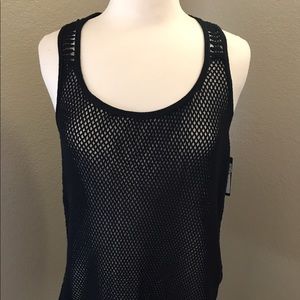 Guess black mesh tank