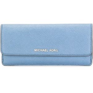 NEW michael Kors Jet set flat powder blue wallet