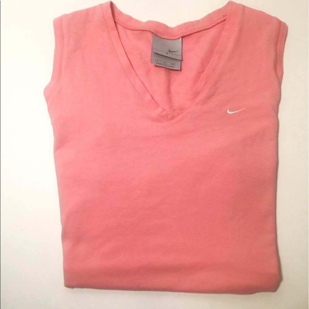 Nike Women's Pink Athletic Tank Top - Small