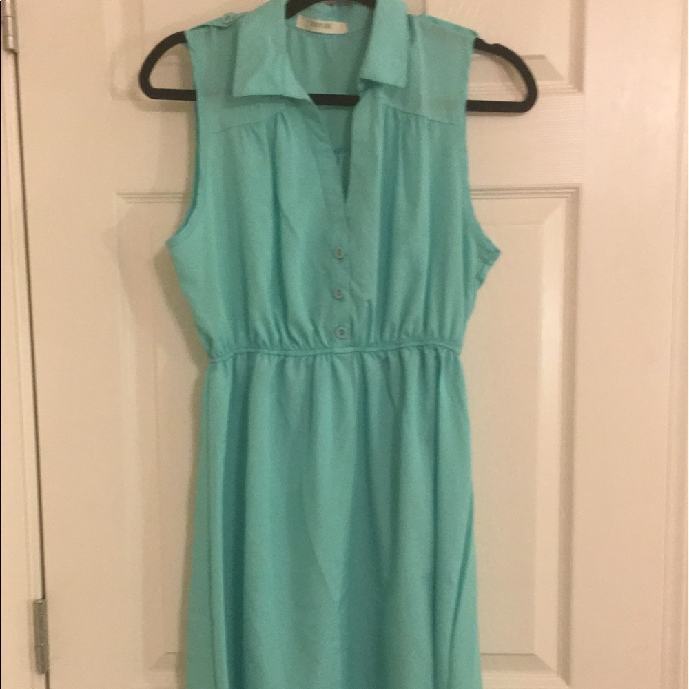 Aqua colored dress