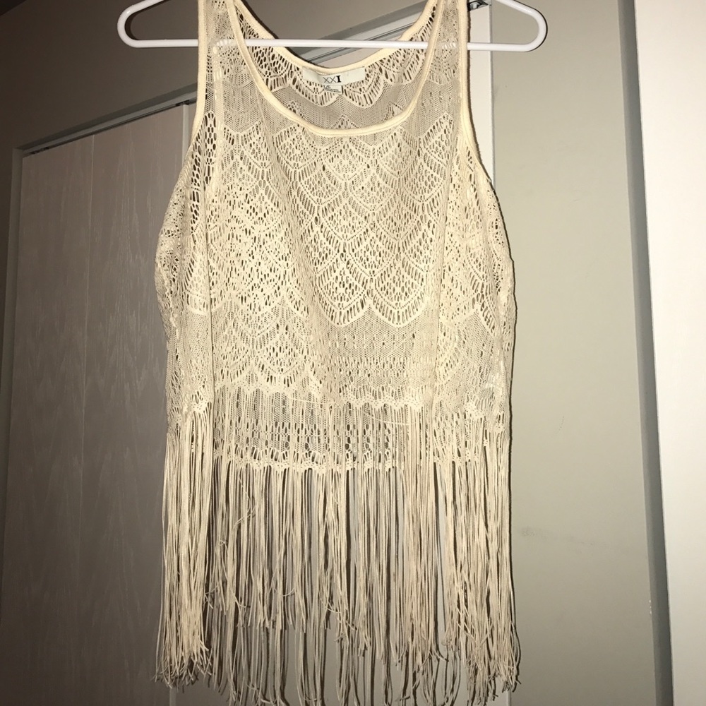 Crochet Fringe Crop Top