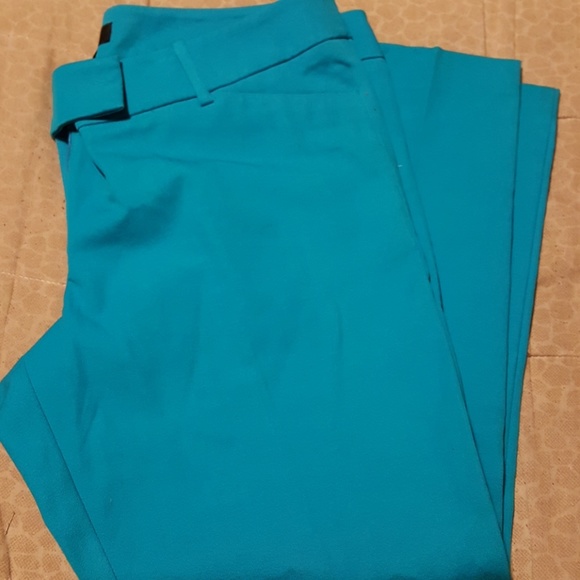 Brand NWOT turquoise cropped pants - Picture 1 of 3